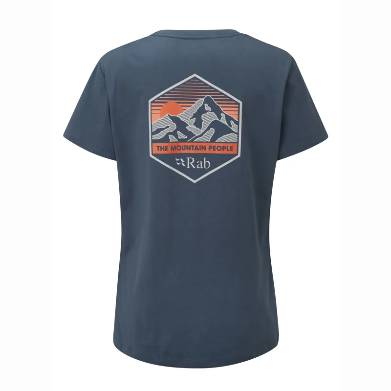 Rab Womens Stance Mountain Peak Tee - Orion Blue-1